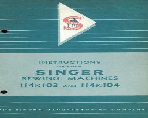 Singer 114k103 & 114k104 manual