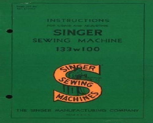 Singer 133w100 manual