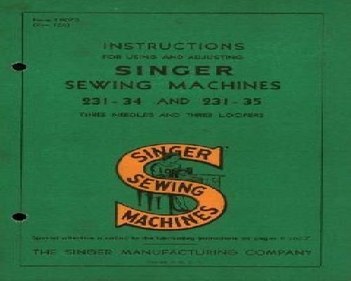 Singer 231-34 AND 231-35 manual