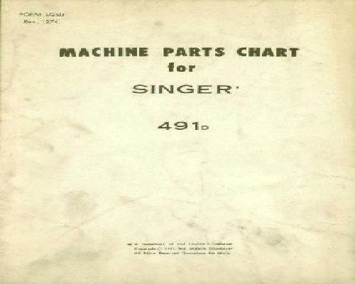 Singer 491D manual