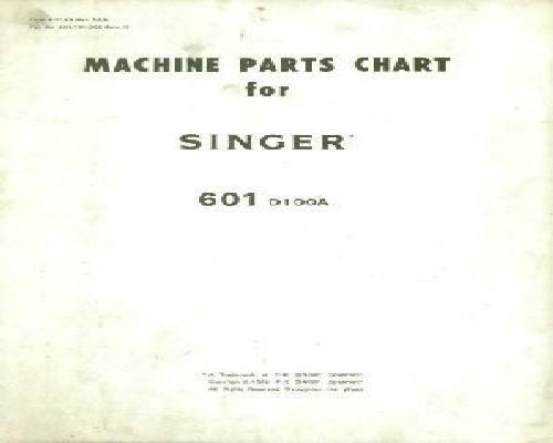 Singer 601 D100A manual