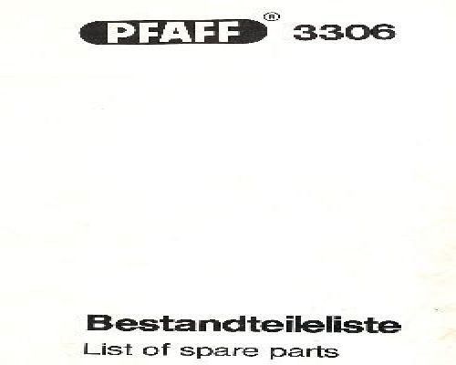 PFAFF 3306 manual