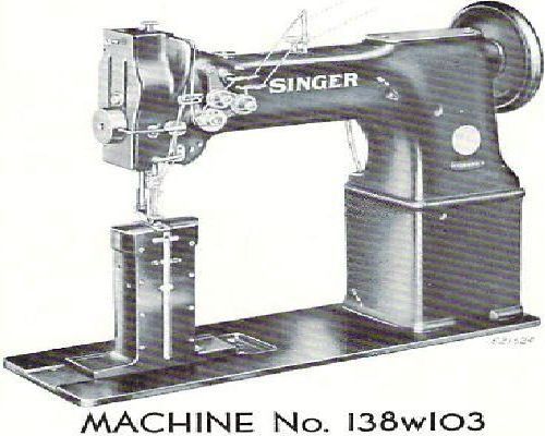 Singer 138w103 manual