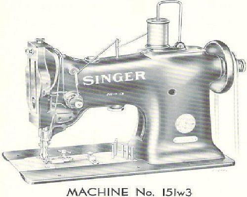 Singer 151w3 Industrial Sewing Machine Parts Book