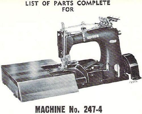 Singer 247-4 & 247-5 manual