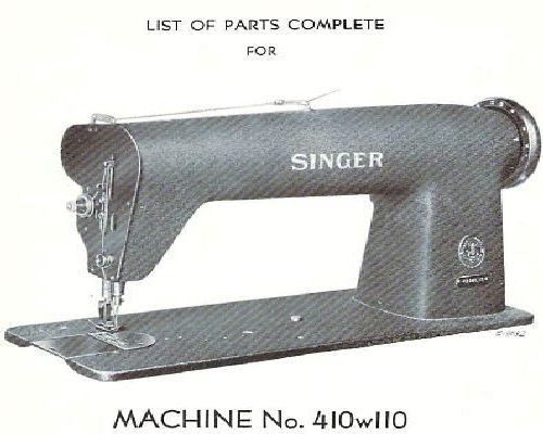 Singer 410w110 manual