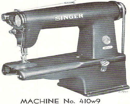 Singer 410w9 manual