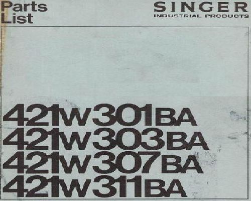 Singer 421w301BA manual